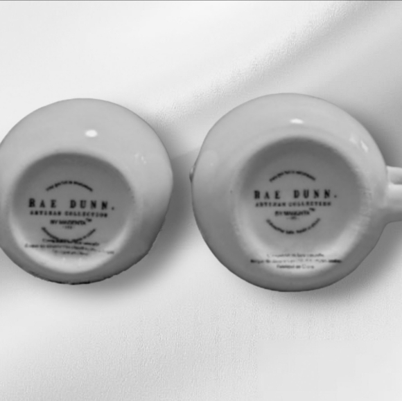 NEW Rae Dunn white ceramic script style font cream and sugar set - Picture 8 of 8